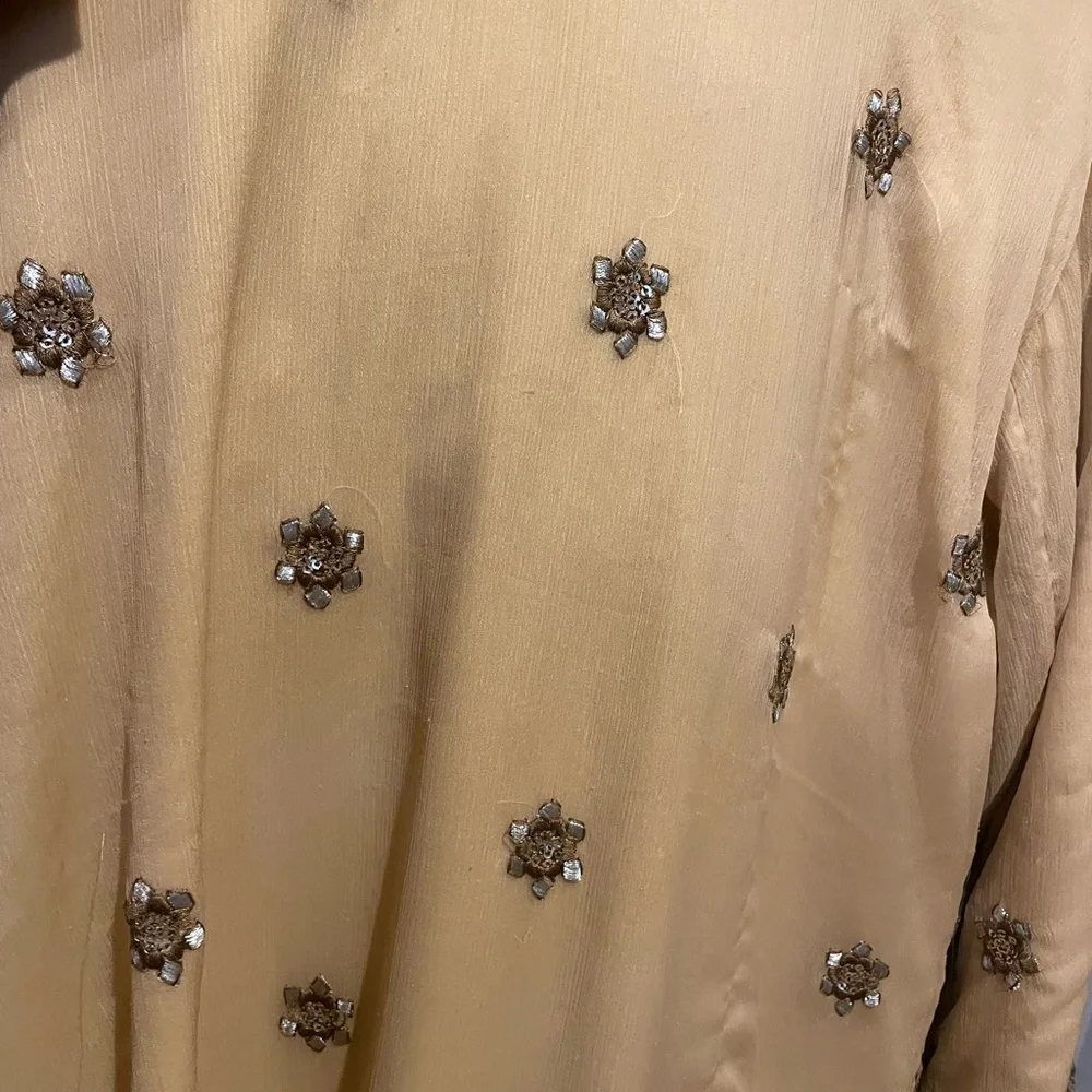 Gold Gharara SHALWAR Salwar - Picture 3 of 4